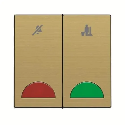 ABB Gold Do Not Disturb/Make Up Room Switch, 1 Way, 2 Gang, Millenium - 2CLA621500N1701 product image
