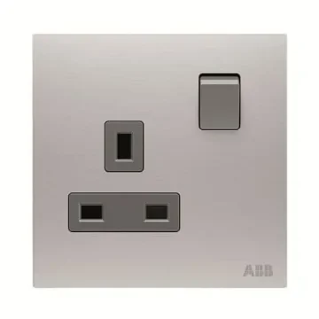 ABB Silver Electrical Socket, 2 Poles, 13A - 2CLA623719N1101 product image