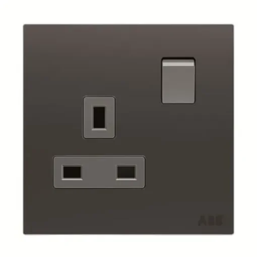 ABB Black Electrical Socket, 2 Poles, 13A - 2CLA623719N1501 product image