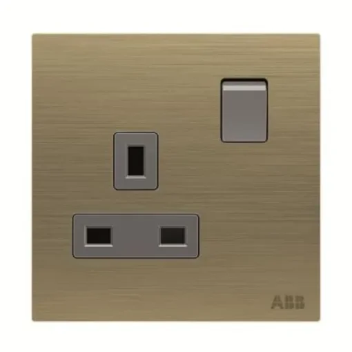 ABB Gold Electrical Socket, 2 Poles, 13A - 2CLA623719N1601 product image
