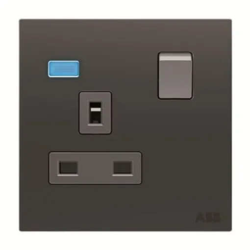 ABB Black Electrical Socket, 2 Poles, 13A - 2CLA623729N1501 product image