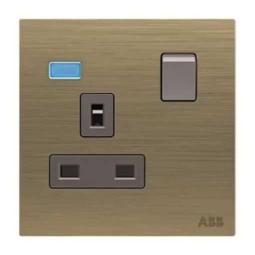 ABB Gold Electrical Socket, 2 Poles, 13A - 2CLA623729N1601 product image