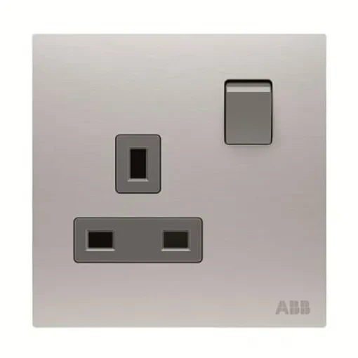 ABB Silver Electrical Socket, 2 Poles, 13A - 2CLA623739N1101 product image