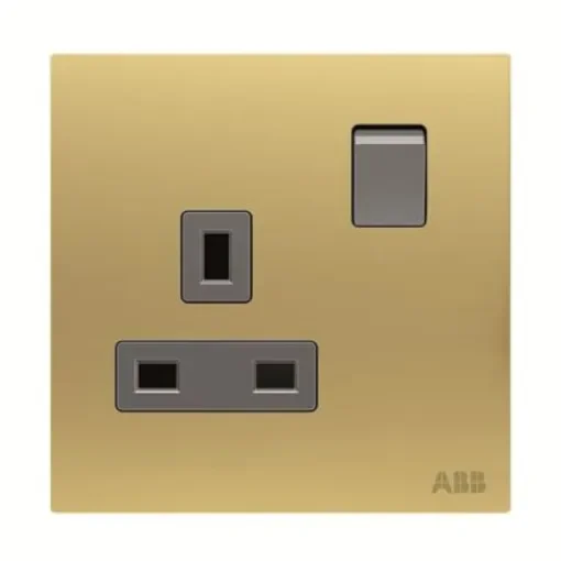 ABB Gold Electrical Socket, 2 Poles, 13A - 2CLA623739N1701 product image