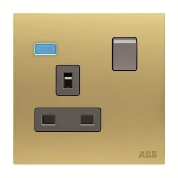 ABB Gold Electrical Socket, 2 Poles, 13A - 2CLA623749N1701 product image