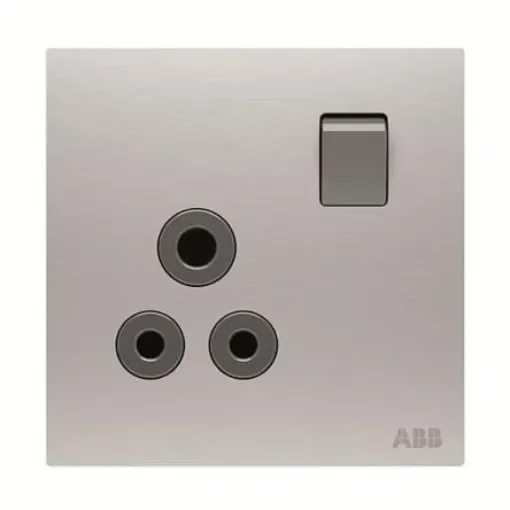 ABB Silver Electrical Socket, 2 Poles, 5A - 2CLA623759N1101 product image