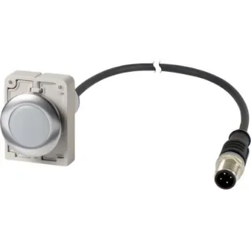 Eaton, Panel Mount White LED Indicator, 30mm Cutout, Round - 186015 C30C-FL-W-24-P5 product image