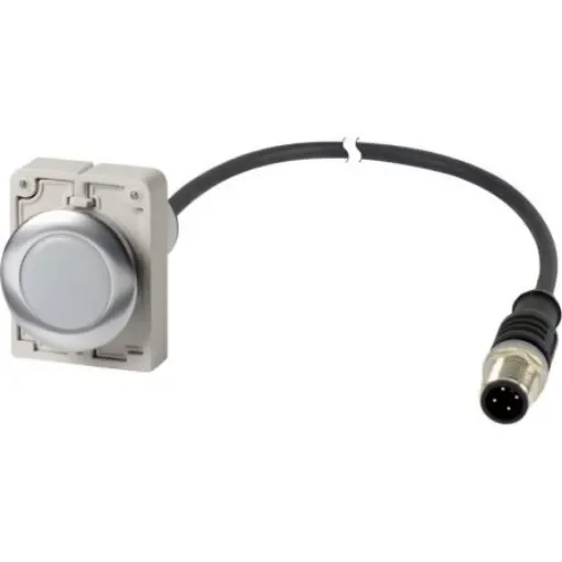 Eaton, Panel Mount White LED Indicator, 30mm Cutout, Round - 186015 C30C-FL-W-24-P5 product image