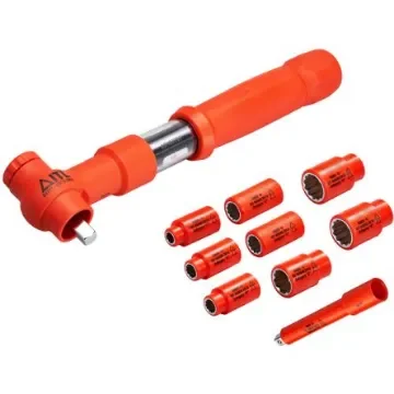 ITL Insulated Tools Ltd 9-Piece Metric 3/8 in Standard Socket Set with Ratchet, 12 point, VDE/1000V - 04208 product image