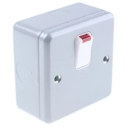 MK Electric Silver Metal Clad Switch, 1 Gang, Metalclad - K5232 ALM product image