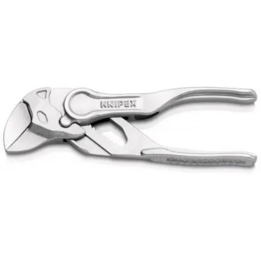 Knipex XS Plier Wrench, 100 mm Overall, Angled, Bent, Flat, Straight Tip, 21mm Jaw - 86 04 100 product image