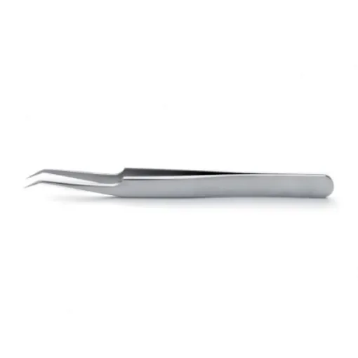 ideal-tek 115 mm, Stainless Steel, Bent, Extra Fine, Tweezer - 51S.SA.0 product image