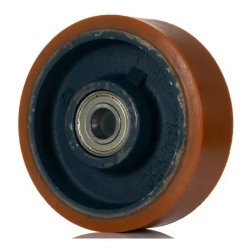 LAG Blue, Orange Polyurethane Abrasion Resistant, High Load Capacity, Laceration Resistant, Non-Marking Trolley Wheel, - 7020 CC product image