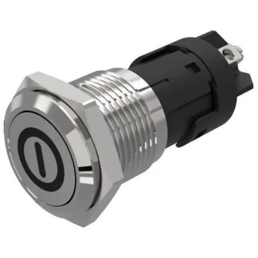 EAO 82 Series Push Button Switch, Latching, Panel Mount, 16mm Cutout, SPDT, 240V, IP65, IP67 - 82-4152.2000.B001 product image