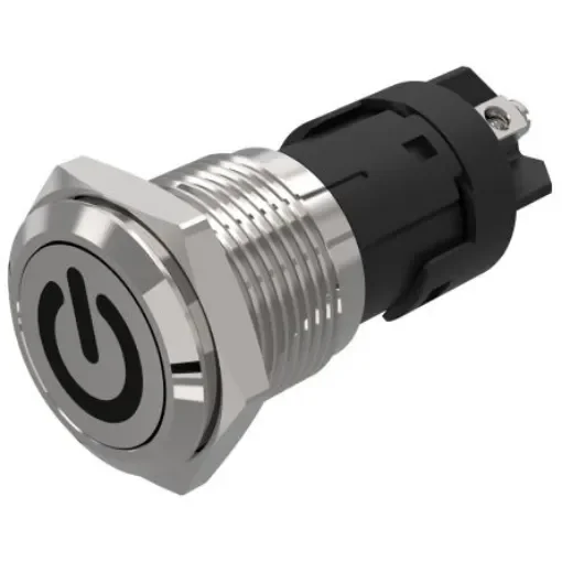 EAO 82 Series Push Button Switch, Latching, Panel Mount, 16mm Cutout, SPDT, 240V, IP65, IP67 - 82-4152.2000.B002 product image