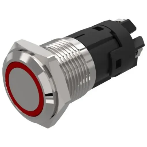 EAO 82 Series Illuminated Illuminated Push Button Switch, Latching, Panel Mount, 16mm Cutout, SPDT, Red/Green LED, - 82-4152.21A4 product image