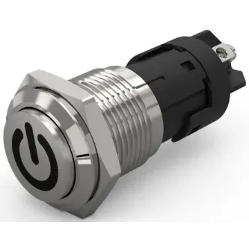EAO 82 Series Push Button Switch, Latching, Panel Mount, 16mm Cutout, SPDT, 240V, IP65, IP67 - 82-4162.2000.B002 product image