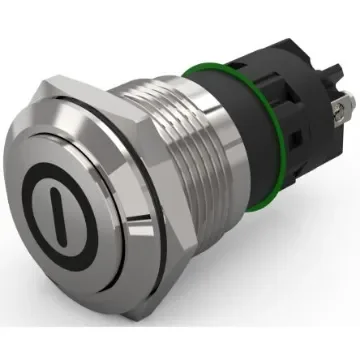 EAO 82 Series Push Button Switch, Latching, Panel Mount, 19mm Cutout, SPDT, 240V, IP65, IP67 - 82-5162.2000.B001 product image