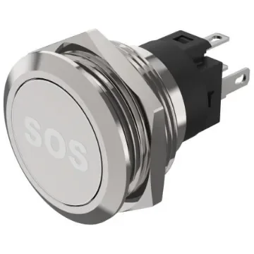 EAO 82 Series Illuminated Illuminated Push Button Switch, Momentary, Panel Mount, 22.3mm Cutout, SPDT, White LED, 240V, - 82-6151.1A54.B015 product image