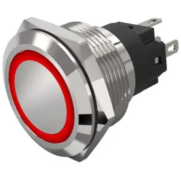 EAO 82 Series Illuminated Illuminated Push Button Switch, Latching, Panel Mount, 22.3mm Cutout, SPDT, Red/Green LED, - 82-6151.21A4 product image