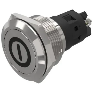 EAO 82 Series Push Button Switch, Momentary, Panel Mount, 22.3mm Cutout, SPDT, 240V, IP65, IP67 - 82-6152.1000.B001 product image