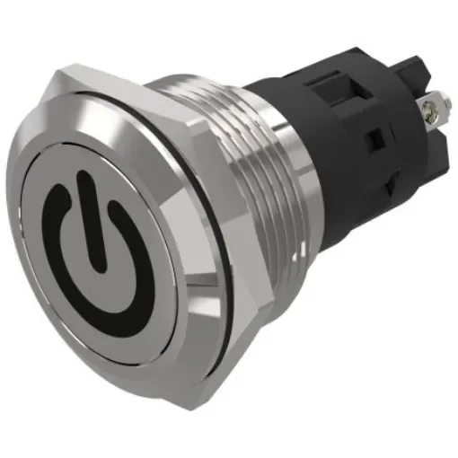 EAO 82 Series Push Button Switch, Momentary, Panel Mount, 22.3mm Cutout, SPDT, 240V, IP65, IP67 - 82-6152.1000.B002 product image