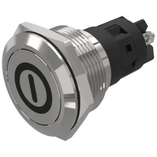 EAO 82 Series Push Button Switch, Latching, Panel Mount, 22.3mm Cutout, SPDT, 240V, IP65, IP67 - 82-6152.2000.B001 product image