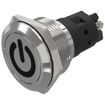 EAO 82 Series Push Button Switch, Latching, Panel Mount, 22.3mm Cutout, SPDT, 240V, IP65, IP67 - 82-6152.2000.B002 product image