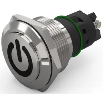 EAO 82 Series Push Button Switch, Momentary, Panel Mount, 22.3mm Cutout, SPDT, 240V, IP65, IP67 - 82-6162.1000.B002 product image