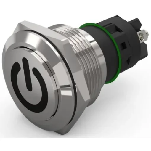 EAO 82 Series Push Button Switch, Momentary, Panel Mount, 22.3mm Cutout, SPDT, 240V, IP65, IP67 - 82-6162.1000.B002 product image