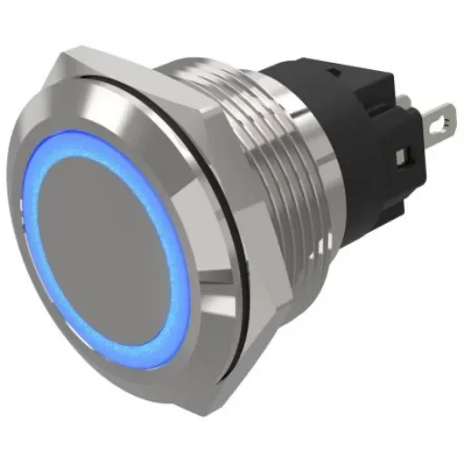 EAO 82 Series Blue Indicator, 24V ac/dc, 22mm Mounting Hole Size, Solder Tab Termination, IP65, IP67 - 82-6551.0124 product image