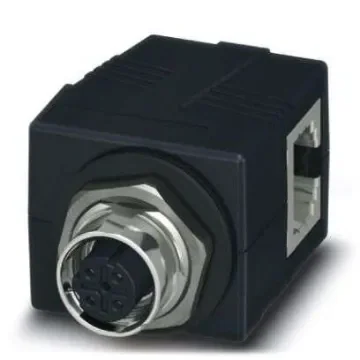 Phoenix Contact CUC Series Socket Ethernet Connector, Rear Mount Angled 4 Port - 1414397 product image