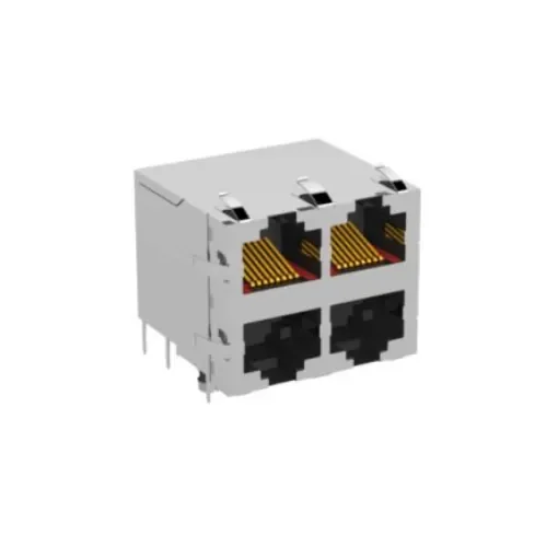 ERNI Female RJ Connector Module, Through Hole, Cat5 2x2 Port 8 -Way - 133041 / 133041-E product image