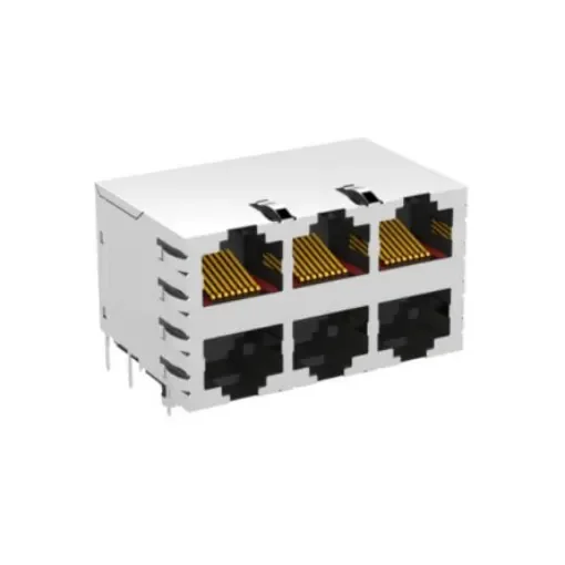 ERNI Female RJ Connector Module, Through Hole, Cat5 2x3 Port 8 -Way - 133054 / 133054-E product image