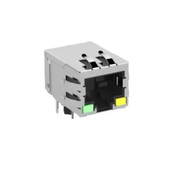 ERNI Female RJ Connector Module, Through Hole, Cat5 1x1 Port 8P-8C -Way - 203290 / 203290-E product image