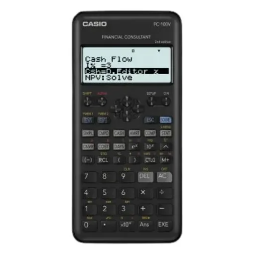 Casio FC-100V Mains Powered Financial Calculator - FC-100V-2-W-ET product image