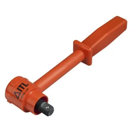 ITL Insulated Tools Ltd 3/8 in Square Ratchet Socket Wrench with Reversible Ratchet Handle, 300 mm Overall, VDE/1000V - 01780 product image