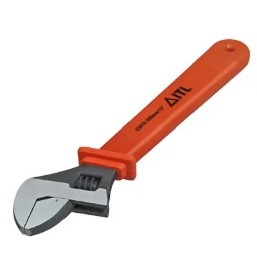 ITL Insulated Tools Ltd Adjustable Spanner, 259 mm Overall, Thermoplastic Grip Handle, VDE/1000V - 03005 product image