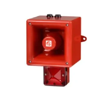 e2s AL112NX Series Red Sounder Beacon, 230 V, IP66, Wall Mount, 120dB at 1 Metre - AL112NXAC230AA0A1R/R product image
