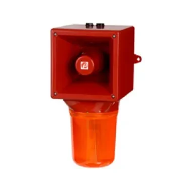 e2s AB121STR Series Amber, Blue, Clear, Green, Red, Yellow Sounder Beacon, 115 V, IP65, Wall Mount, 126dB at 1 Metre - AB121STRAC115AA0A1R/Y product image