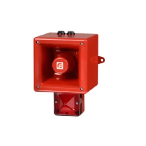 e2s AL112NX Series Red Sounder Beacon, 115 V, IP66, Wall Mount, 120dB at 1 Metre - AL112NXAC115AA0A1R/R product image