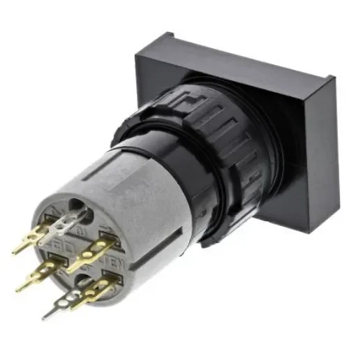 EAO 31 Series Illuminated Push Button Switch, Latching, PCB, 16mm Cutout, SPDT, 42V ac/dc, IP40 - 31-461.036 product image