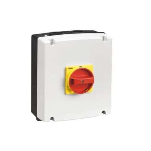 Lovato 3P Pole Wall Mount Switch Disconnector - 100A Maximum Current, 55kW Power Rating, IP65 - GAZ100C product image