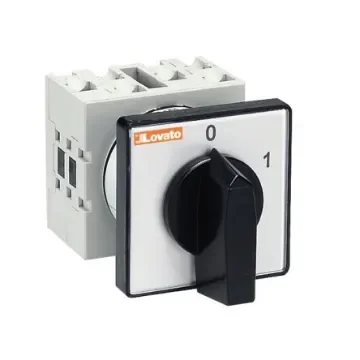 Lovato, 1P 2 Position 60° On-Off Cam Switch, 32A, Short Black Handle Actuator - GX3290U product image