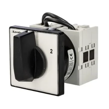 Lovato, 2P 3 Position 60° Changeover Cam Switch, 40A, Short Black Handle Actuator - GX4052U product image