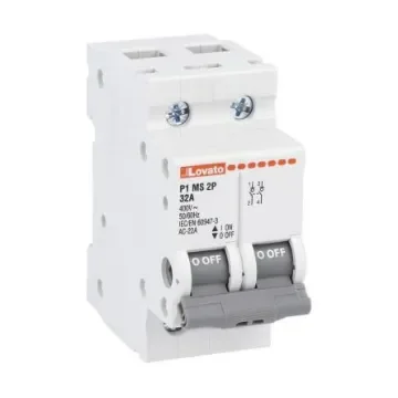 Lovato 2P Pole DIN Rail Switch Disconnector - 32A Maximum Current - P1MS2P032 product image