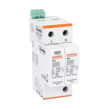 Lovato Single Phase Surge Protector, 60kA, < 1.5kV, DIN Rail Mount - SA01NA320R product image