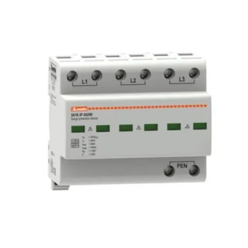 Lovato Single Phase Surge Protector, 100kA, DIN Rail Mount - SA1B3PA320R product image