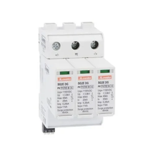 Lovato Single Phase Surge Protector, 40kA, DIN Rail Mount - SG2EDGK10M3R product image
