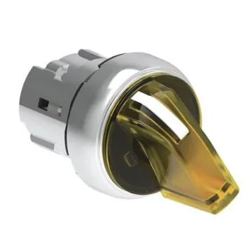 Lovato LPSSL12 Series 2 Position Selector Switch Head, 22mm Cutout, Yellow Handle - LPSSL1205 product image